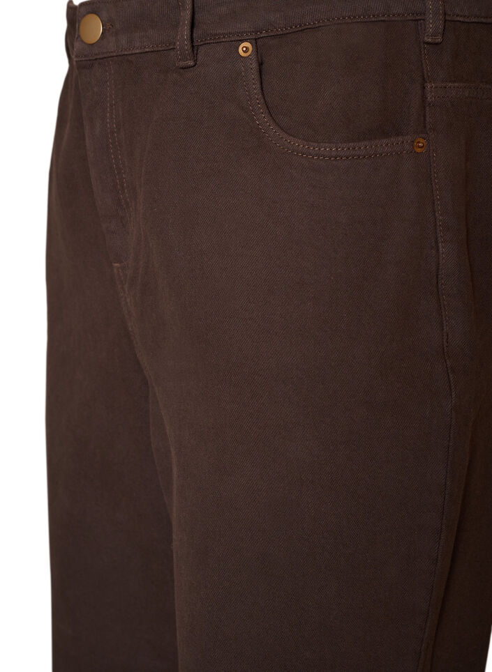 Coloured Kiana straight fit jeans, Brown, Packshot image number 2