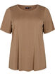 T-shirt with TENCEL™ Modal and round neck, Brown, Packshot image number 0