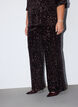 Wide-leg trousers with sequins, Brown, Model image number 2