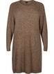 Long sleeved rib knit dress, Caribou Mel., Packshot image number 0