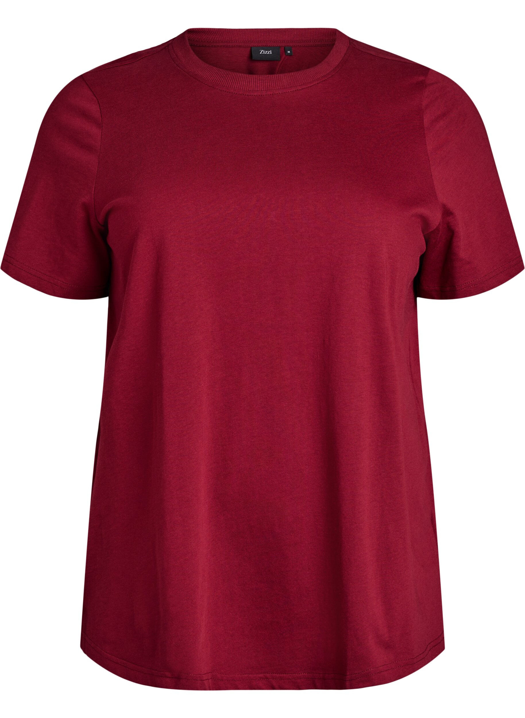 Basic cotton T-shirt with round neck