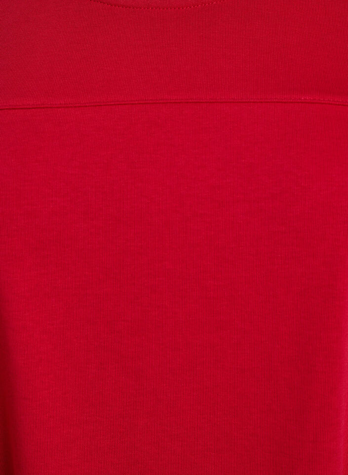 Jersey dress with short sleeves and pockets, Red, Packshot image number 2