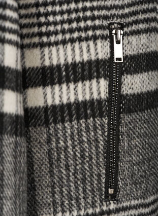 Checked jacket with button fastening and pockets, Black Check, Packshot image number 3