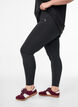 Cropped basic workout leggings, Black, Model image number 0