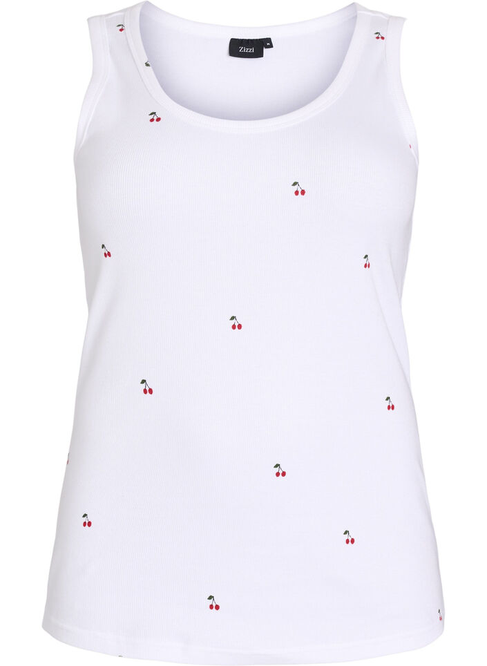 Fitted top with motif, White, Packshot image number 0