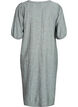 Midi dress in linen and viscose with short sleeves, Green, Packshot image number 1