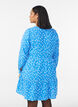 Short dress in patterned cotton muslin, Blue, Model image number 2