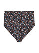 Extra high-waisted bikini brief with floral print, Brown, Packshot image number 1
