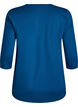 Workout top with 3/4 sleeves, Blue, Packshot image number 1