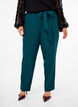 High-waisted trousers with ruffles and a tie belt, Sea Moss Melange, Model image number 2