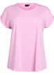 Short sleeved cotton blend t-shirt, Pink, Packshot image number 0