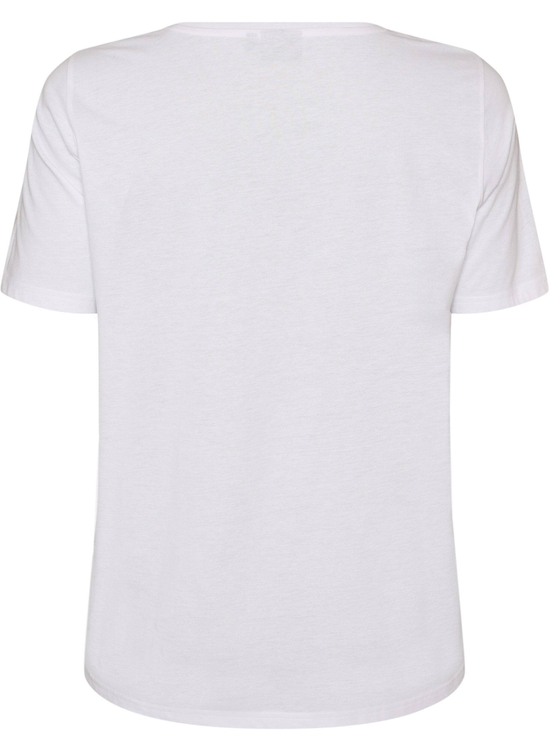 ZizzifashionT-shirt with motif, White, Packshot image number 1