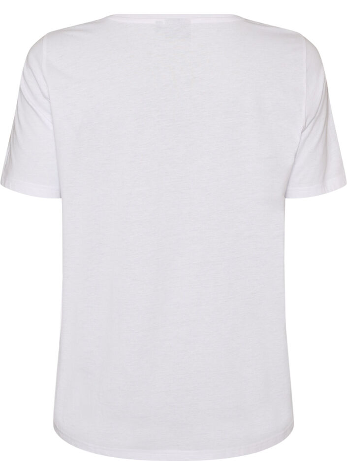 T-shirt with motif, White, Packshot image number 1