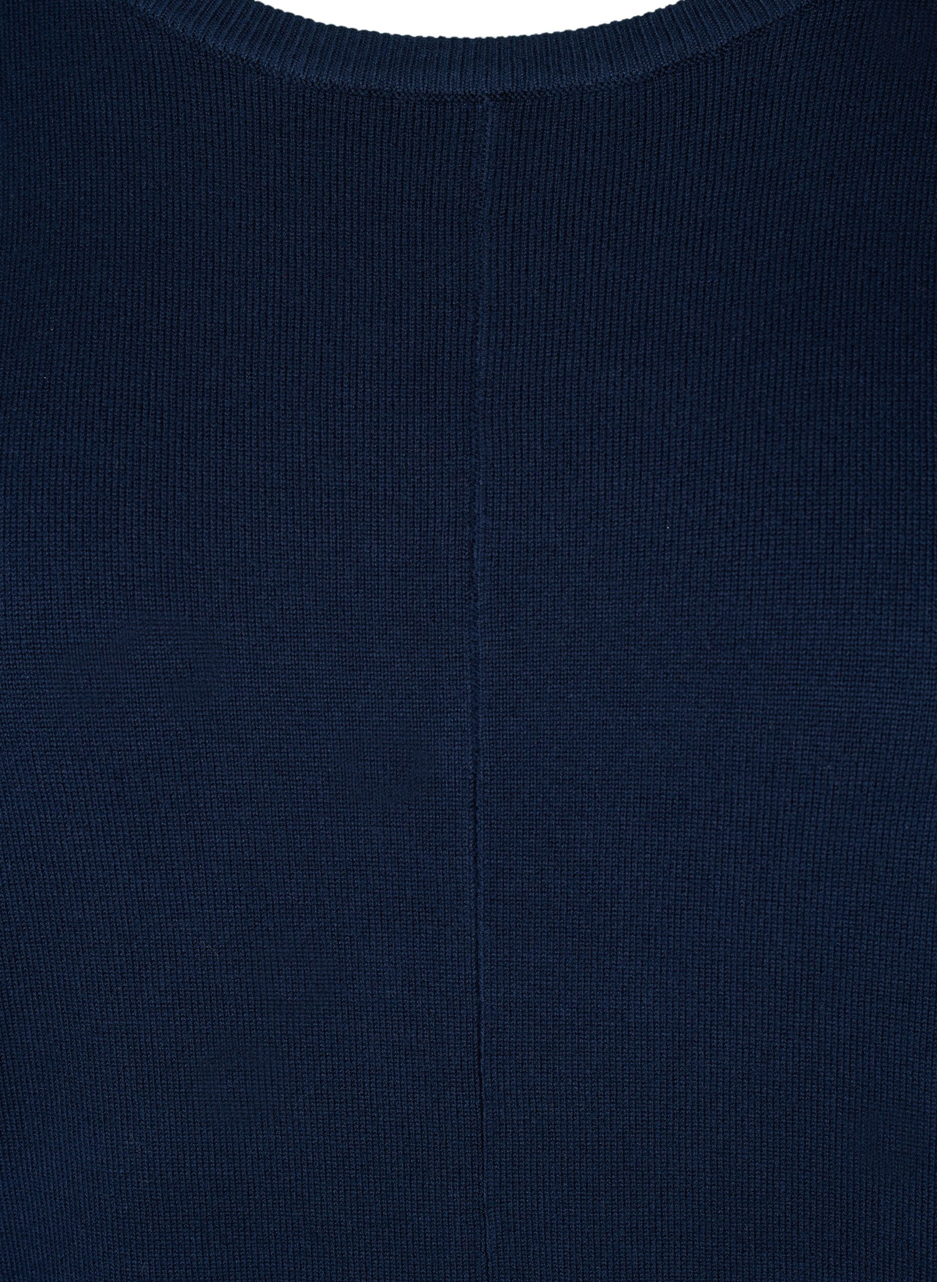 Zizzifashion Knitted jumper with round neckline, Navy Blazer, Packshot image number 2