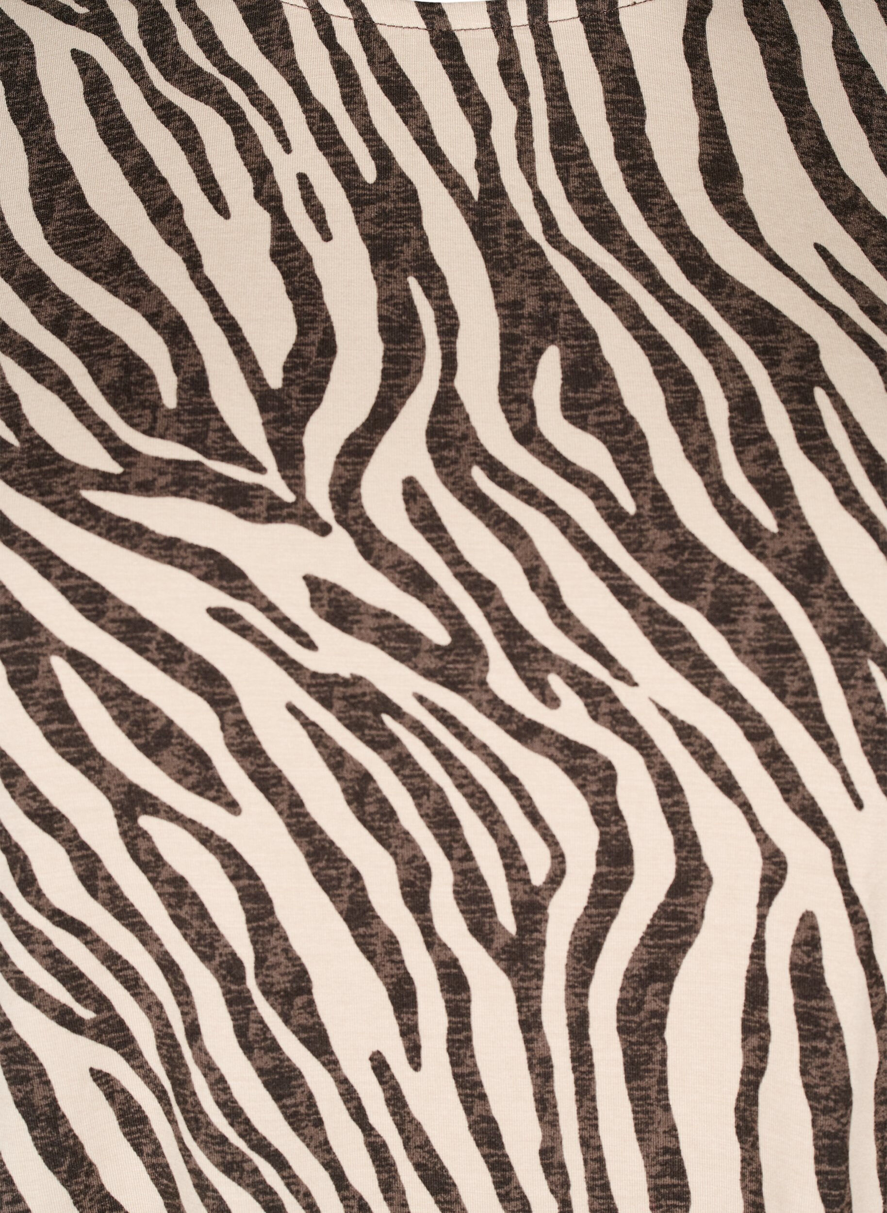 Zizzifashion Long-sleeved blouse with zebra print, Brown, Packshot image number 2