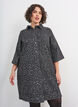 Denim dress with sequins and 3/4 sleeves, Black, Model image number 0