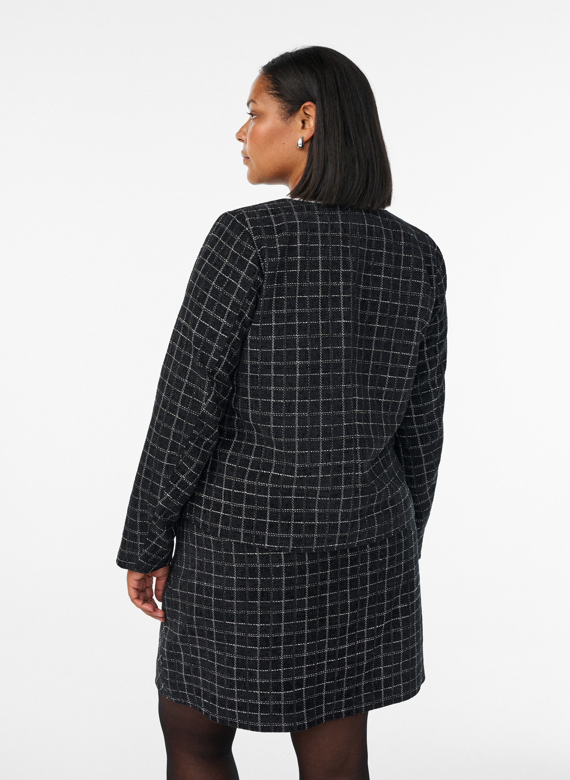 Zizzifashion Checked skirt, Black, Model image number 2