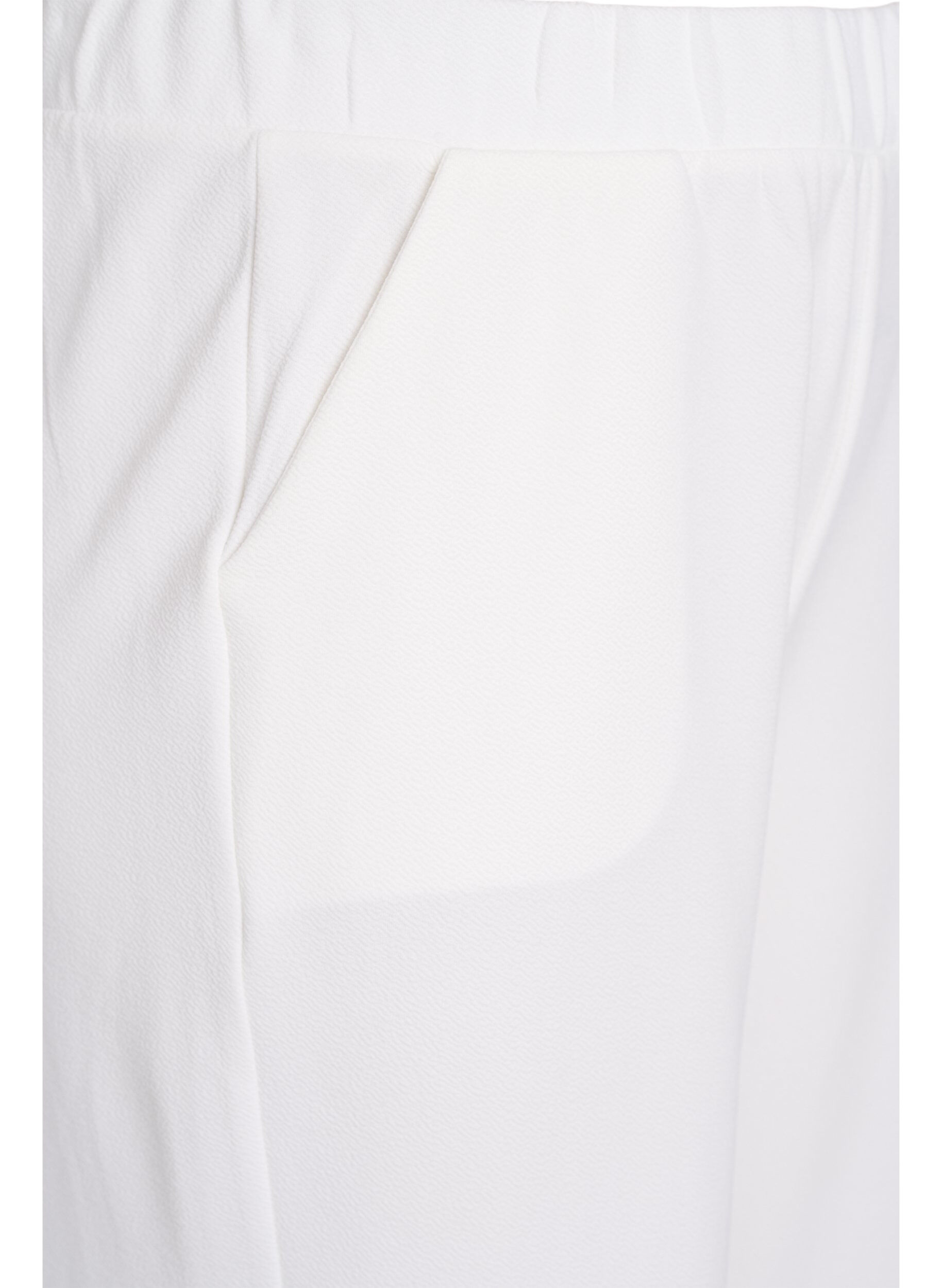 Zizzifashion Loose trousers with 7/8 length, White, Packshot image number 2