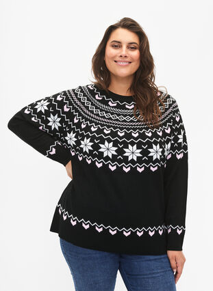 Christmas sweater, Black Comb, Model image number 0