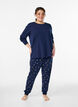 Long-sleeved pyjama top in soft cotton jersey, Blue, Model image number 1