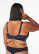 Moulded underwired bra with pattern, Blue, Model image number 2