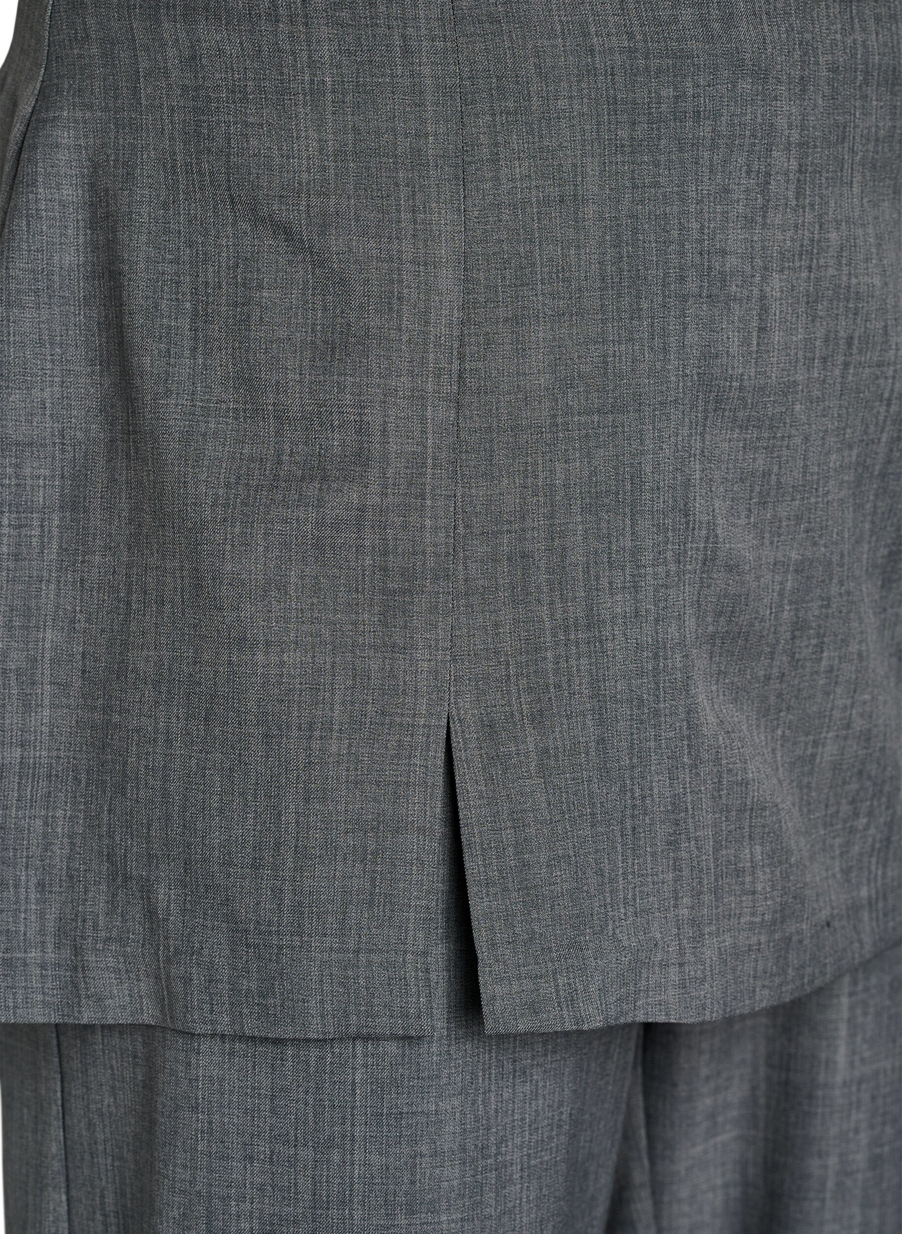 Zizzifashion Straight fit trousers with skirt, Dark Grey, Packshot image number 2