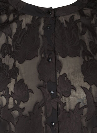 Transparent patterned shirt, Black, Packshot image number 2