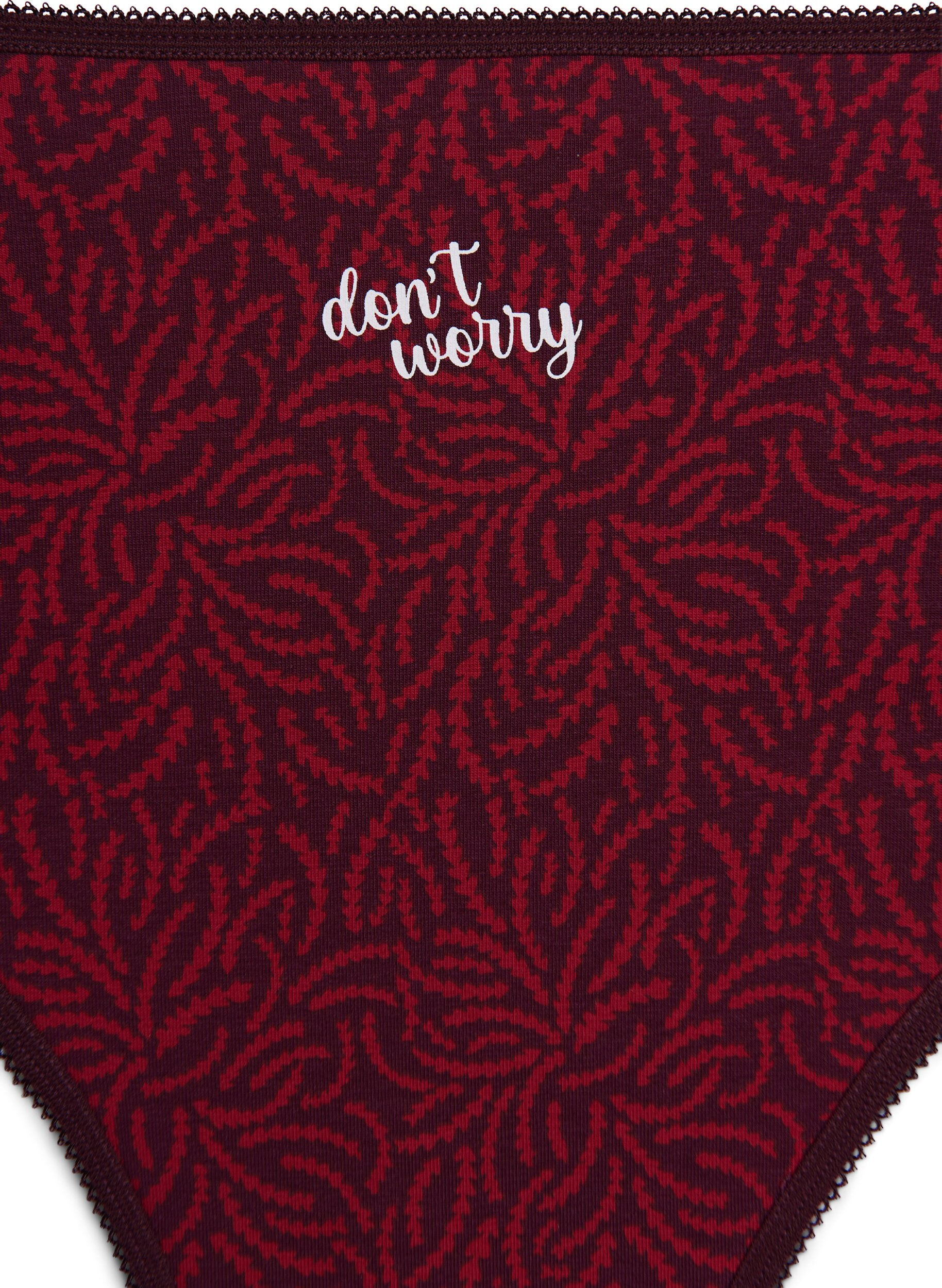 Zizzifashion7-pack of panties with a regular waist, Red, Packshot image number 2