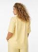 V-neck shirt blouse with short sleeves, Yellow, Model image number 2