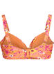 Bikini top with underwire and pattern, Orange, Packshot image number 1