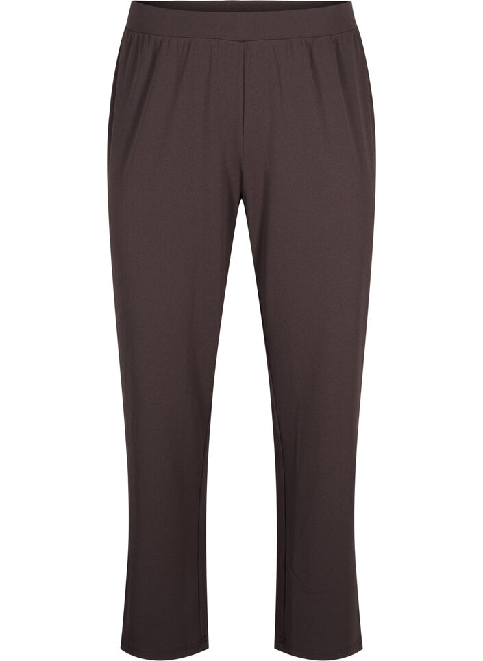 Straight fit trousers, Brown, Packshot image number 0