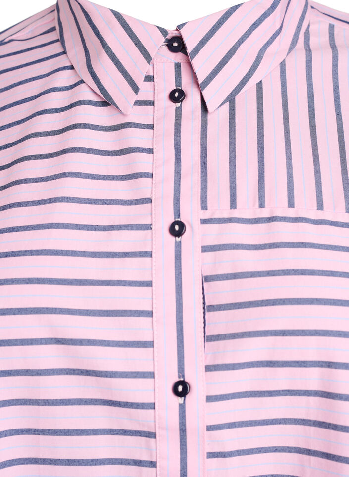 Striped shirt with a classic collar and long sleeves, Pink, Packshot image number 2