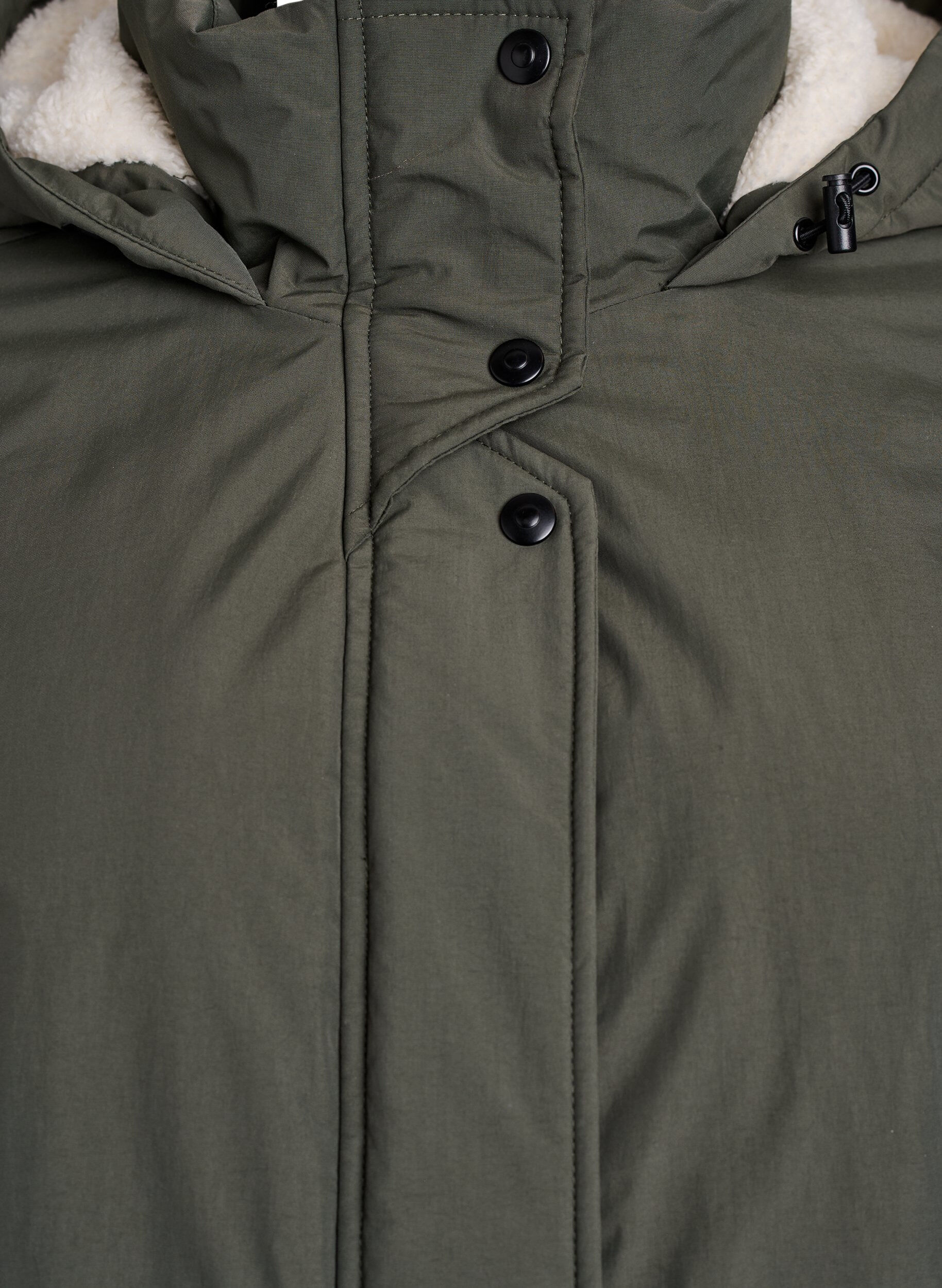Zizzifashion Lightweight padded parka with a teddy-lined hood, Green, Packshot image number 2