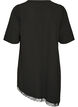 Tunic with asymmetric lace trim, Black, Packshot image number 1