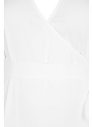 Wrap dress with long sleeves, Bright White, Packshot image number 2