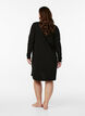 Long-sleeved nightgown in organic cotton, Black, Model image number 2