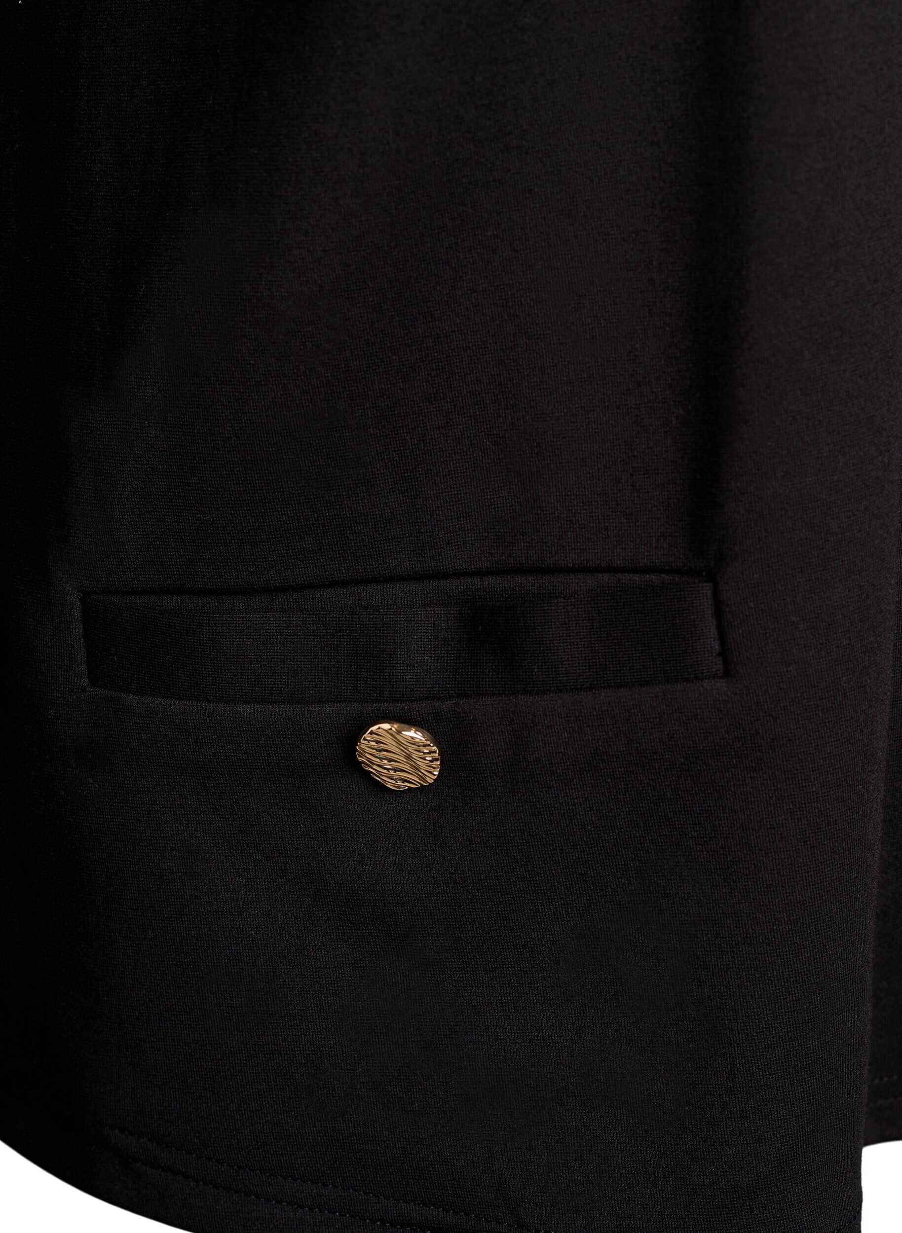 Zizzifashion Cardigan with decorative buttons, Black, Packshot image number 3