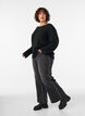 Wide fit jeans with vertical denim details, Dark Grey, Model image number 2