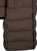 Long puffer winter coat with hood, Brown, Packshot image number 3