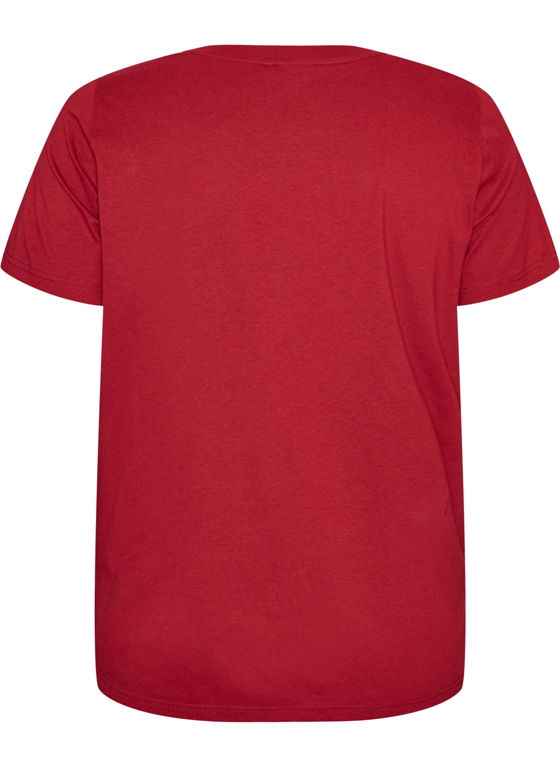 ZizzifashionChristmas t-shirt in organic cotton, Red, Packshot image number 1