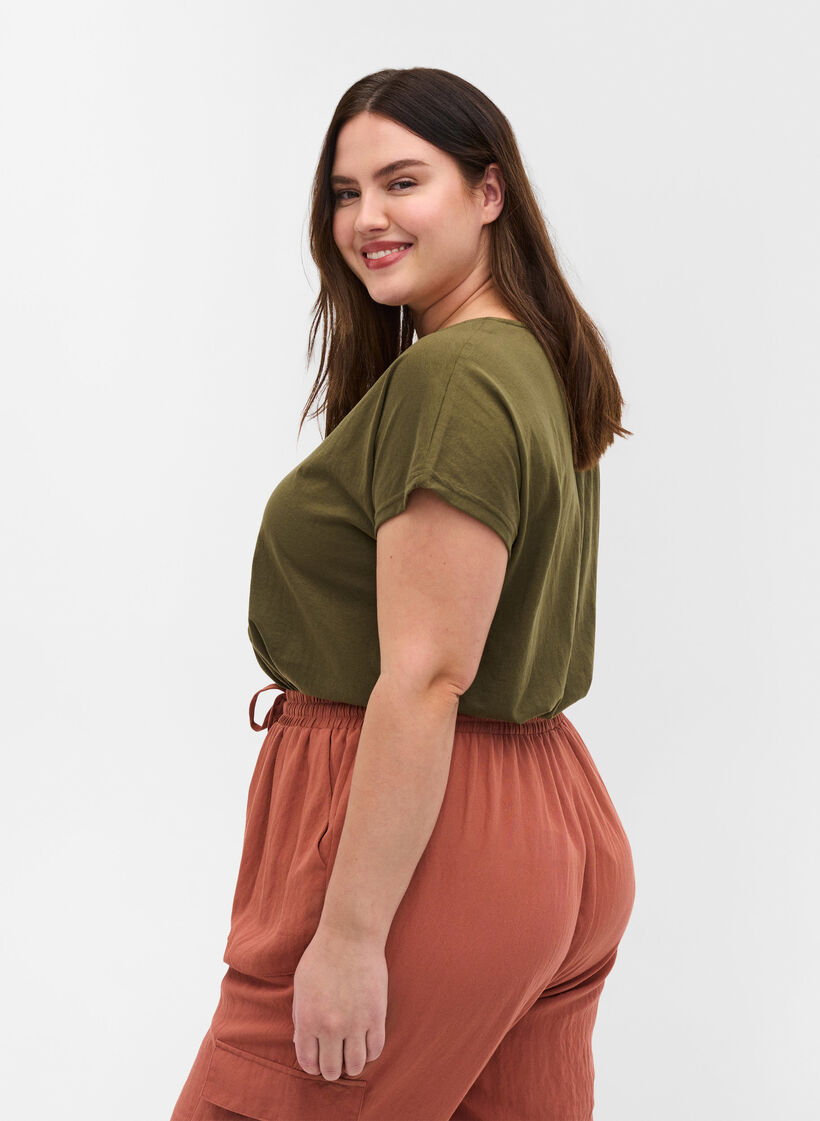 Cotton mix t-shirt, Ivy Green, Model image number 2