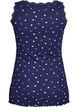 Top with print and lace edge, Blue, Packshot image number 1