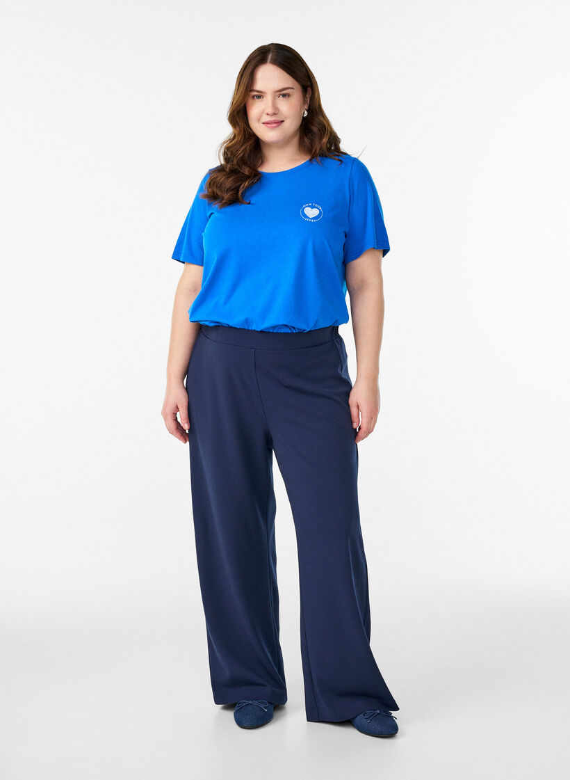 T-shirt with motif, Blue, Model image number 1