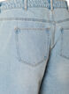 Denim skorts with a wrap-over effect and high waist, Light Blue, Packshot image number 3