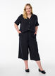 Culotte trousers with a high waist, Black, Model image number 0