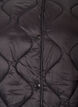 Quilted jacket with press studs and round neck, Black, Packshot image number 2