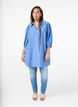 Viscose tunic with V-neck and collar, Riverside, Model image number 2
