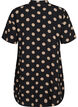 FLASH - Floral tunic with short sleeves, Black Brown Dot, Packshot image number 1