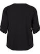 Viscose shirt blouse with 3/4 sleeves, Black, Packshot image number 1