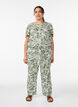 High-waisted viscose trousers, Green, Model image number 0